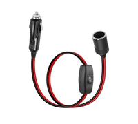 RIIEYOCA Cavo di alimentazione da spina maschio a presa accendisigari da 12 V 24 V, 16 AWG, resistente, 15 A, presa accendisigari da maschio a femmina, con interruttore on/off, per auto, barche, ecc.