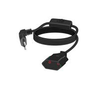 RIIEYOCA Cavo di Alimentazione Euro a 90 Gradi con Interruttore, da Spina Piatta Tipo C a presa Euro Tipo C, 2,5A/250V 0,75 mm² per Monitor, TV, Elettrodomestici (nero)