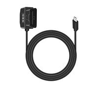 RIIEYOCA Cavo di Alimentazione OBD per Dash Cam, Adattatore da Micro USB a OBD-II con Connettore Pulsante Interruttore Plug and Play 24 Ore Monitoraggio/Modalità ACC (11,5ft / 3,5m)