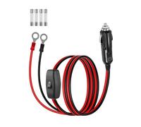 RIIEYOCA Cavo di prolunga per accendisigari da 12 V 24 V maschio a O-Ring, 16 AWG, resistente, 15 A, cavo di alimentazione di ricambio con interruttore on/off, per auto e barche (1 m)