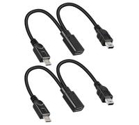 RIIEYOCA Cavo di Ricarica corto Type C Femmina a Micro USB Maschio & Mini USB Maschio, Solo per ricarica, Cavo splitter 1 a 2 USB C, (1FT/2 pezzi, Solo ricarica)
