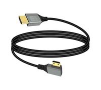 RIIEYOCA Cavo Mini HDTV a HDTV 2.1 8K@60Hz 48Gbps con curvatura a sinistra 90 gradi, compatibile con computer portatili, videocamere, ecc. (verso sinistra, 1M)