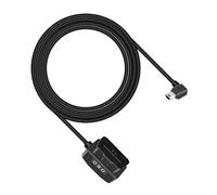 RIIEYOCA OBD a USB DashCam Cable, ángulo Recto Mini USB a OBD2 Hardwire Adaptador con Conector de Botón Interruptor Compatible con Vehículos Eléctricos (11,5ft/3,5m, Mini R)