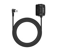 RIIEYOCA OBD2 Cavo di alimentazione per Dash Cam, 90 Gradi ad Angolo Retto USB-C a OBD-II Adattatore Hardwire con Interruttore Pulsante Connettore Plug and Play (11.5ft/3.5m)