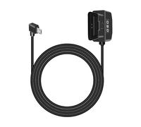 RIIEYOCA OBD2 Hardwire per Dash Camera, 90 Gradi ad Angolo Retto Micro USB a OBD-II Adattatore, Cavo di Alimentazione OBD, due Modalità con Oulsante Interruttore e Giocare (11.5ft/3.5m)