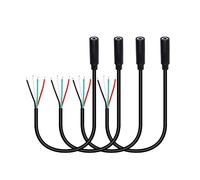 RIIEYOCA Set di 4 cavi audio stereo da 3,5 mm femmina a filo nudo da 1/8" TRRS da 4 poli mono femmina a linea audio a estremità aperta, per apparecchiature audio installate o sostituite la riparazione