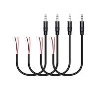 RIIEYOCA Set di 4 cavi audio stereo da 3,5 mm maschio a filo nudo da 1/8" TRS a 3 poli mono maschio a cavo audio a estremità aperta, per apparecchiature audio installate o sostituite la riparazione