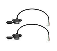 RIIEYOCA USB femmina a 4 pin estremità del cavo nudo, cavo dati di alimentazione USB 2.0 con cappuccio antipolvere cavo a spirale fai-da-te