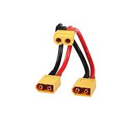 RIIEYOCA XT60 Adattatore Connettore Batteria Parallela Doppia Estensione XT60 Splitter Y Cavo 14AWG da 1-Femmina a 2-Maschi per Elicottero RC Mode
