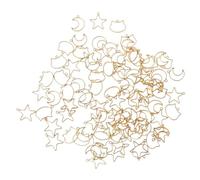 Riiichflowshop 90 Pz/Set Pendenti con castone Vuoto Aperto sul Retro Cornice Vuota Geometrica per Portachiavi in Resina Artigianato Creazione di Gioielli in Lega