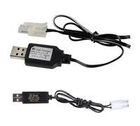 Riiichflowshop Cavo di Ricarica per Auto Batteria USB Ni-CD Ni-MH Batterie Pacco KET-2P Adattatore Spina 72 V 250 mA Uscita Auto Nero