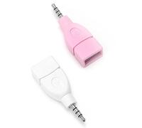 Riiichflowshop Convertitore 3.5mm Maschio AUX Spina a USB 2.0 Femmina Adattatore Convertitore per Auto Connettore Accessori Consegna Casuale ABS