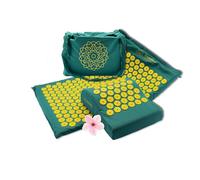 riijk Set Tappetino per Agopressione in Memory Foam + Cuscino + Sacchetto | Modello 2021 | Tappetino per Agopuntura | Tappetino per Massaggio | Tappetino ad Aghi | Tappetino Fachiro