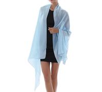 RIIQIICHY Foulard Sciarpa Seta Donna Pashmina Leggera Stola Scialle Cerimonia Blu Abito da Sera Elegante Sposa