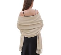 RIIQIICHY Sciarpa Beige Donna Pashmina Scialle Invernale Caldo Stola Elegante Cerimonia Regalo Donna