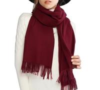 RIIQIICHY Sciarpa Donna Invernale Bordeaux Pashmina Scialle Caldo Stola Elegante Cerimonia per Abito