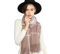 RIIQIICHY Sciarpa Donna Invernale Pashmina Scialle Caldo Regalo Donna Natale Compleanno Utile Sciarpe Quadri Marrone