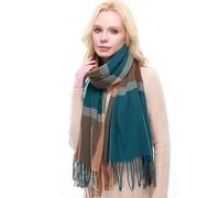 RIIQIICHY Sciarpa Donna Invernale Pashmina Scialle Caldo Regalo Natale Donna Compleanno sciarpone inverno Scozzese Colorata