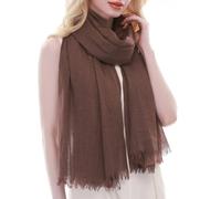 RIIQIICHY Sciarpa Marrone Foulard Donna Pashmina Scialle Stola Elegante Cerimonia Invernale Primaverile Leggera Morbide Lunga Autunnale Estiva