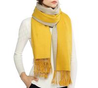 RIIQIICHY Sciarpa Regalo Donna Compleanno Invernale Giallo Pashmina Scialle Caldo Sciarpone Inverno Stola Elegante