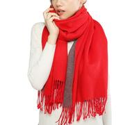 RIIQIICHY Sciarpa Regalo Natale Donna Compleanno Invernale Rosso Pashmina Scialle Caldo Sciarpone Inverno Stola Elegante