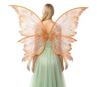 Riismen Accessori Cosplay La Festa Pasqua E Halloween Set Di Ali Di Fate | Stupendo Design Farfalla,Progetto Regolabile,Adatto Ogni Occasione,Festa,Di Cosplay,Carnevale,Lolita,Rave,Costume In Maschera