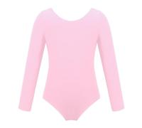 Riismen Bambini Ragazza Danza Classica Body Lunga Manica da Artistica Ginnastica Balletto Leotards Corpo Ballare Vestiario Rosa 5-6 anni