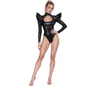 Riismen Costume Spaziale Dame Con Glitter Metallico Bodysuit Disco | Costume Halloween Body Suit In Elastane Combo Disco Degli Anni 70 Dame Carnevale Cosplay Requisiti Teatrali Party Rave Party