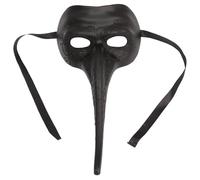 Riismen Maschera Veneziana Halloween Maschera Con Naso Lungo A Becco Per Gli Occhi Per Masquerade Cosplay Costume Carnevale Nero Taglia unica