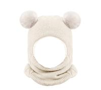 Riisoyu 2 in 1 Cappello Bambino Invernale, Cappello Bebè Invernali Balaclava Calda Bambini Foderato in Pile Passamontagna Cappello Invernali Caldo Earflap e Sciarpa Lavorato a Maglia per 2 a 5 Anni