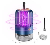 Riisoyu 2 IN 1 Lampada Antizanzare, USB ricaricabile Antizanzare Elettrico con Luce UV Effettiva Antizanzare Elettrico per Zanzare Mosche Insetti AntiZanzara da Interno per Casa Cucina Ufficio, blu