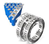 Riisoyu 2 Pezzi 5m Puro Nickel, 2P Nastro Nichelato Batterie al Litio Striscia Nichel Nastro in Acciaio Nichelato a Doppio Filo Nichel Cintura Nastro per Batteria 18650 0.15 x 27.2 x 20.2mm