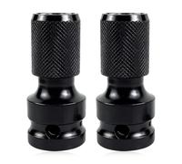 Riisoyu 2 Pezzi Adattatori a Bussola, Adattatori da Quadrello da 1/2" da 1/4" Esagonale Sgancio Rapido Portabit per Impatto Adattatore per Chiave per Utensili Elettrici Cacciaviti a Cricchetto