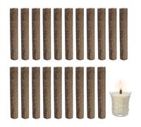 Riisoyu 20 Permanent Stoppini in Legno, Durabile e di Lunga Durata Sostenibile Stoppini per Candele in Legno Naturale Tagliabile per Realizzare Candele DIY Progetti Senza Fumo