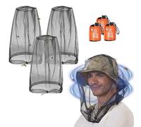 Riisoyu 3 Pezzi Cappello con Zanzariera, Zanzariera per Il Viso Rete per la Testa con Borsa per il Trasporto per Il Trasporto per Protezione del Viso Escursionismo Pesca All'aperto Anti Zanzare Api