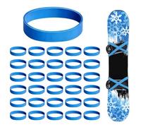 Riisoyu 30 Pezzi Fermi per Freni da Sci,2.2x0.6pollice Elastici Cinghie di Fissaggio in Goma a Lunga Durata e Facili da Usare per Snowboard per Sport Invernali e all'aperto Versatili Accessori Sci