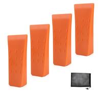 Riisoyu 4 Pezzi Cunei di Abbattimento, 6 Pollici Cuneo di Caduta ABS Cunei Forestali con Punte Strumento Accessorio per Boscaioli con Sacchetto per la Caduta Controllata di Alberi