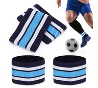 Riisoyu 4 Pezzi Fascia Porta Parastinchi da Calcio, Regolabile Da Elastici Da Calcio Elasticità Shin Guard Holder Supporto per Calzino da Calcio Reggi Parastinchi per Adulto Uomo Donna e Bambino