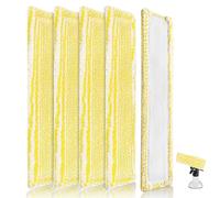 Riisoyu 5 pezzi Panni in Microfibra di Ricambio, per lavavetri finestre Kärcher in Microfibra di Ricambio Tamponi in Microfibra per WV2 WV5 WV6 per lavavetri finestre panno assorbente(Giallo)