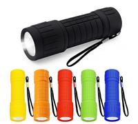 Riisoyu 6 mini torcia a LED, rivestimento in silicone, torcia LED con 9 LED, impermeabile, piccola con cordino per campeggio, attività all'aperto, grigliate urgenti