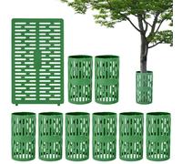 Riisoyu 9 pezzi di protezione per piante e tronchi, 20 x 34 cm, protezione per alberi e verdura, in plastica, resistente ai raggi UV, con fori di ventilazione