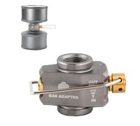 Riisoyu Adattatore di Ricarica per Bomboletta di Gas, Multi-Function Camping Canister Vent Valve Portatile Outdoor Gas Saver Adattatore di Ricarica di Gas Butano Adattatore per Valvola a Vite