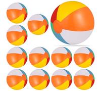 Riisoyu Beach Balls, 12 Palloni da Spiaggia Gonfiabili 30 cm Rainbow Color Beach Bal per Feste in Piscina, Spiaggia, Regalo di Compleanno, Gioco Estivo