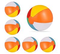 Riisoyu Beach Balls, 6 Palloni da Spiaggia Gonfiabili 30 cm Rainbow Color Beach Bal per Feste in Piscina, Spiaggia, Regalo di Compleanno, Gioco Estivo
