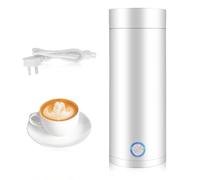 Riisoyu Bollitore Elettrico Portatile, 400 ML Bollitore da Viaggio Mini Thermos 3 in 1 Bollitore da Viaggio con Funzione Spegnimento Automatico Bollitore Elettrico Viaggio per Caffè, Latte, Bianco