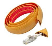 Riisoyu Canalina per cavi autoadesiva, 1,5 m x 5 cm, ponte per cavi in PVC, per casa, ufficio, magazzino (venature del legno)