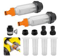 Riisoyu Filtro Acqua per Tubo da Giardino, Idropulitrice ad Alta Pressione, Camper Irrigazione Giardino Prefiltro Acqua con Inserti Filtranti e Adattatori Rapidi Anticalcare Pulizia ad Alta Pressione