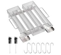 Riisoyu Generatore di Fumo Freddo, Affumicatore a Freddo in Acciaio Inox Premium Generatore di Fumo a Freddo con Spazzola e Gancio, Affumicatore in Acciaio per tutti gli affumicatori 22,5x22,5x4,5cm