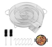 Riisoyu Generatore di Fumo Freddo, Affumicatore a Freddo in Acciaio Inox Premium Generatore di Fumo a Freddo con Spazzola e Gancio, Affumicatore in Acciaio per tutti gli affumicatori, 20,5x19x5cm