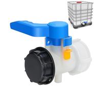 Riisoyu IBC Adattatore universale, DN40 62 mm Valvola a Farfalla Adattatore Universale Adattatore per serbatoio dell'acqua IBC Rubinetto di scarico universale IBC per 1000 litri Serbatoio Dell'acqua